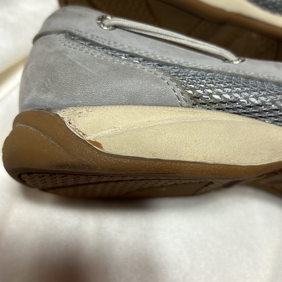 Sperry Top-sided gray leather, size 8.5 shoes with mesh sides - Picture 8 of 10